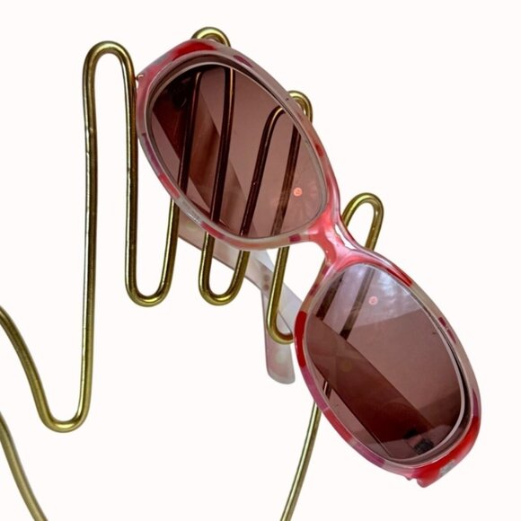 Jennifer Lopez Floral Eyewear Frames Oval Red Pink  JLO Logo Luxury Sunglasses - Picture 2 of 15